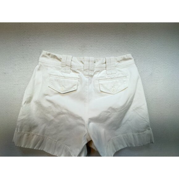 Banana Republic Womens Martin Fit Chino Shorts Size 2 White Summer Casual Pocket - Picture 10 of 12